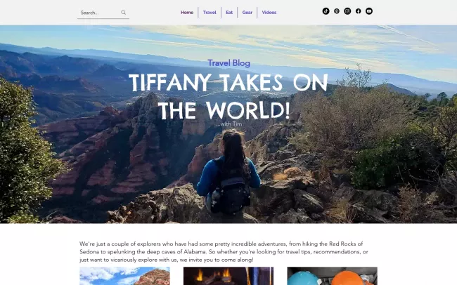 Screenshot of the Tiffany Takes On The World...with tim Blog
