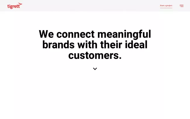Screenshot of the The Tigrett Agency Website