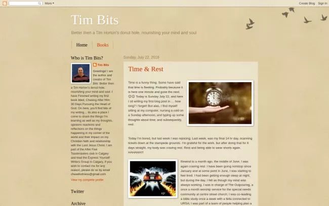 Tim Bits: Better than a Tim Horton's donut hole, nourishing your mind and soul