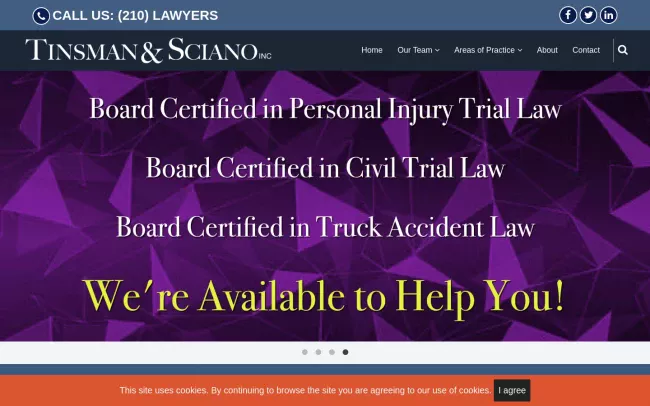 Screenshot of the Tinsman & Sciano, Inc. Website