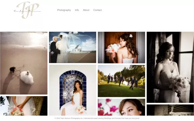 Screenshot of the Todd Johnson Photography Website