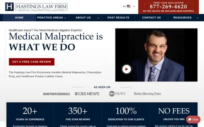 Hastings Law Firm Medical Malpractice Lawyers