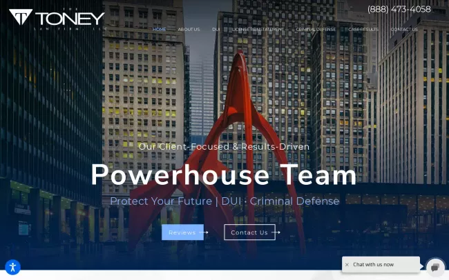 Screenshot of the The Toney Law Firm, LLC Website