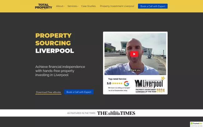 Screenshot of the Total Property Group Website
