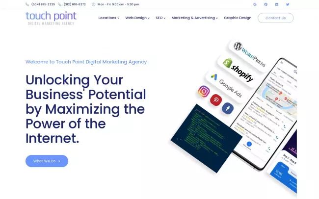 Screenshot of the Touch Point Digital Marketing Agency & SEO Website