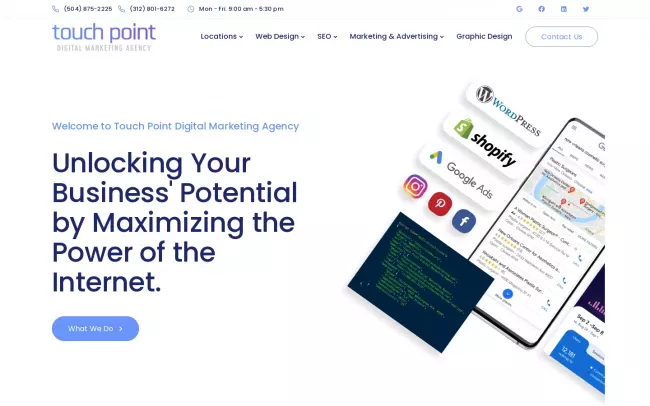 Screenshot of the Touch Point Digital Marketing Agency & SEO Website