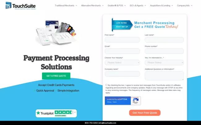 Touchsuite Payment Processing
