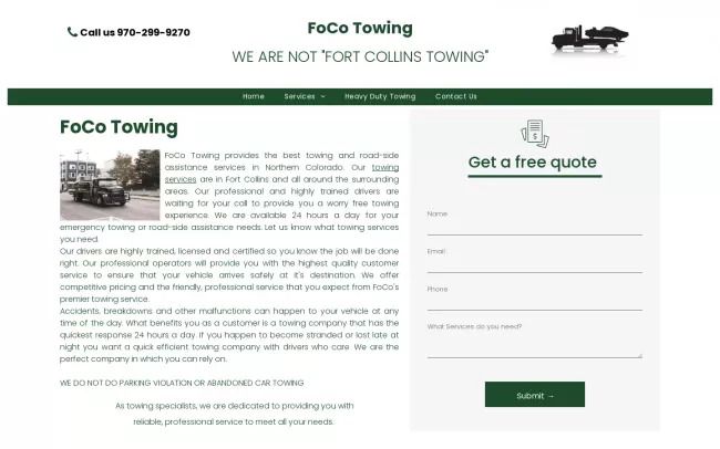 Tow Truck Company in Fort Collins
