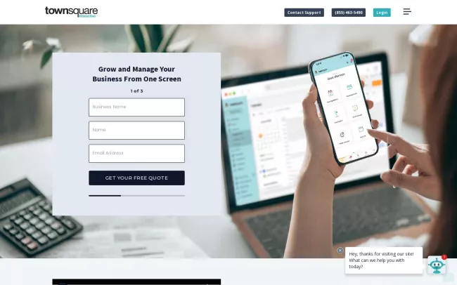 Screenshot of the Townsquare Interactive Website