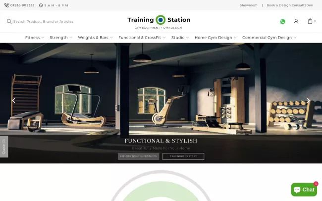 Screenshot of the Training Station Website