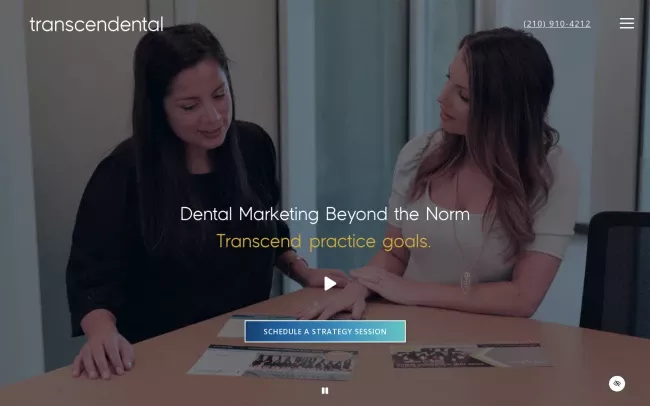 Screenshot of the Transcendental Website