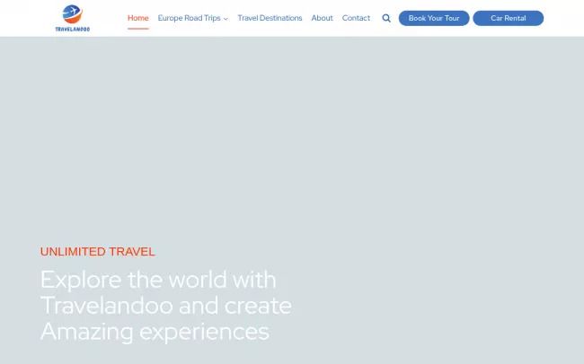 Screenshot of the Travelandoo Blog