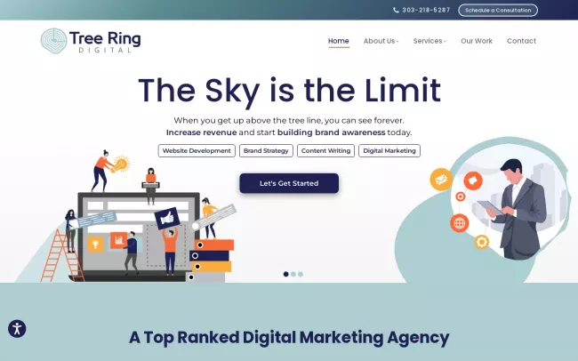 Screenshot of the Tree Ring Digital Website