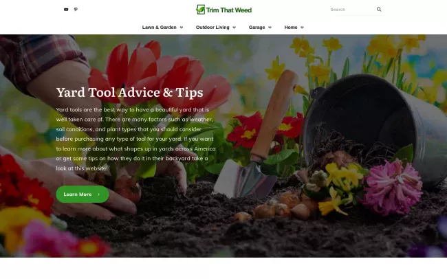 Screenshot of the Trim That Weed - Home and Garden Resource Blog