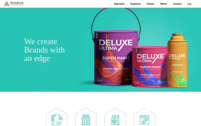 Screenshot of the TRIXMEDIA Website