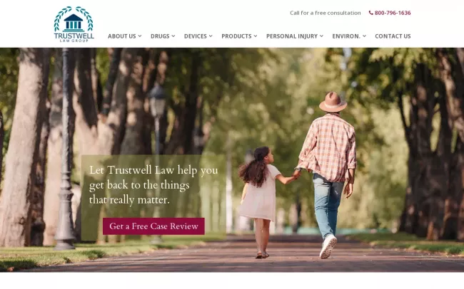 Screenshot of the Trustwell Law Group LLP Website
