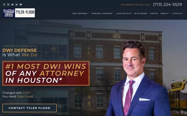 Screenshot of the Tyler Flood & Associates, Inc. Website