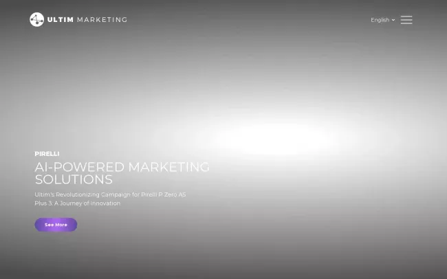 Screenshot of the ULTIM Marketing Website