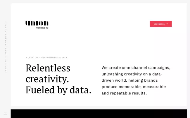 Screenshot of the Union Website