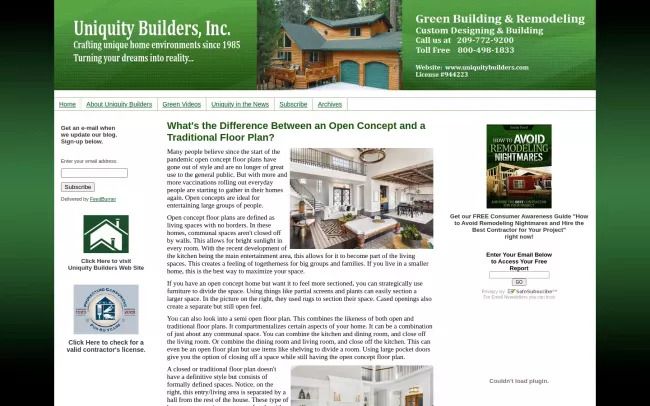 Uniquity Builders, Inc. Green Building and Remodeling