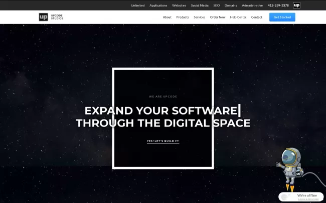 Screenshot of the UpCode Website