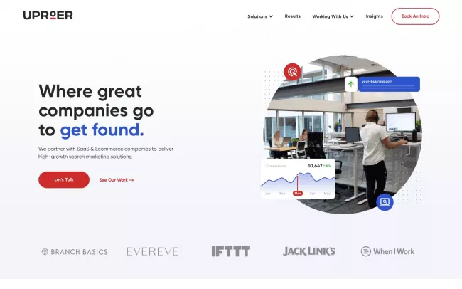 Screenshot of the Uproer Website