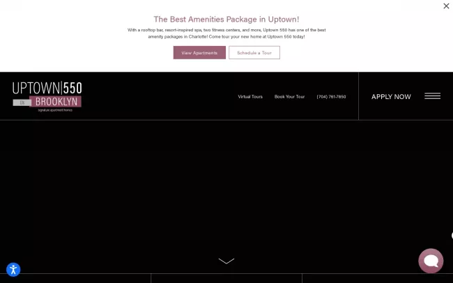 Screenshot of the Uptown 550 at Stonewall Website