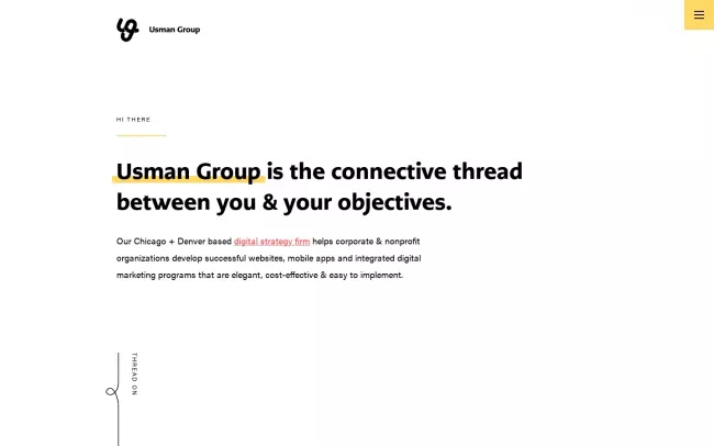 Screenshot of the Usman Group Website