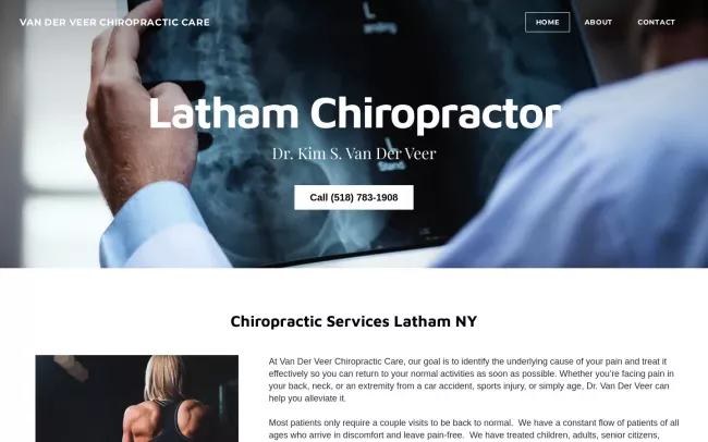Screenshot of the Kim Vanderveer Website