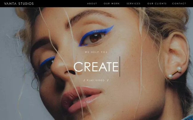 Screenshot of the The Vanta Studios Website