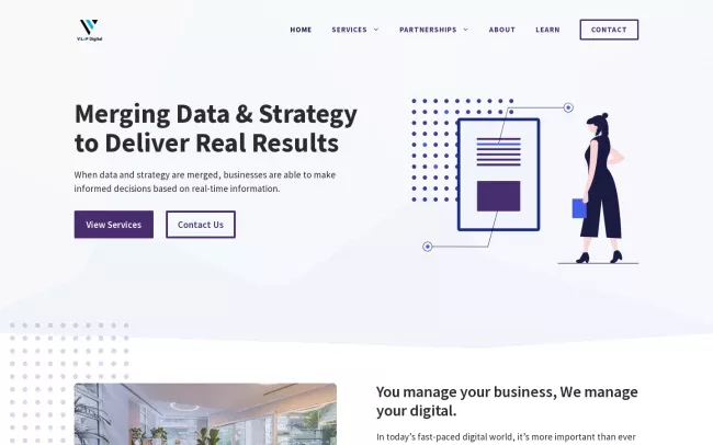 Screenshot of the Vilop Digital Website
