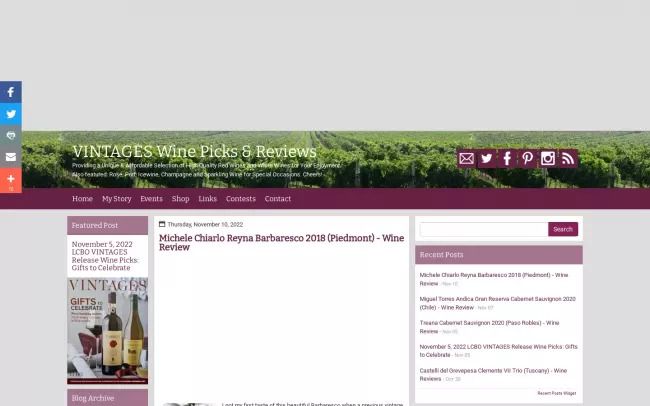 Vintage Wine Picks and LCBO Wine Reviews