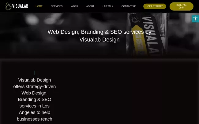 Screenshot of the Visualab Design Website