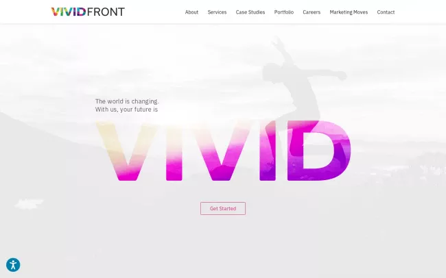 Screenshot of the VividFront Website