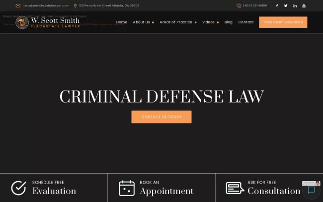 Screenshot of the W. Scott Smith Website
