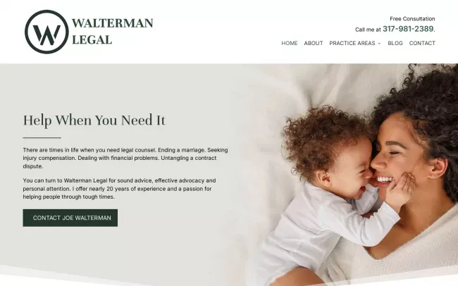Screenshot of the Walterman Legal Website