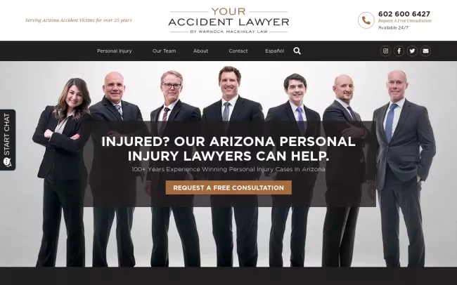 Screenshot of the Warnock MacKinlay Law PLLC Website