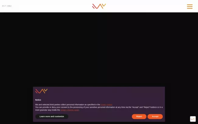 Screenshot of the Watermark Agency Website