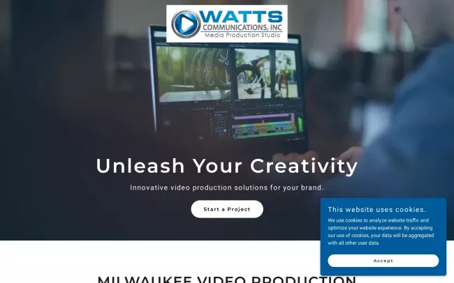 Screenshot of the Watts Communications Inc Website