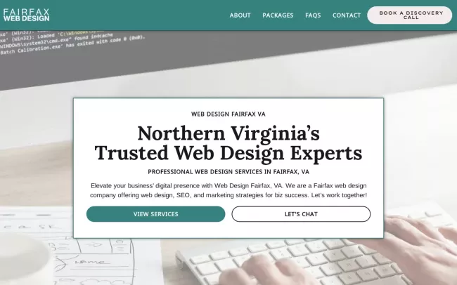 Screenshot of the Web Design Fairfax VA Website