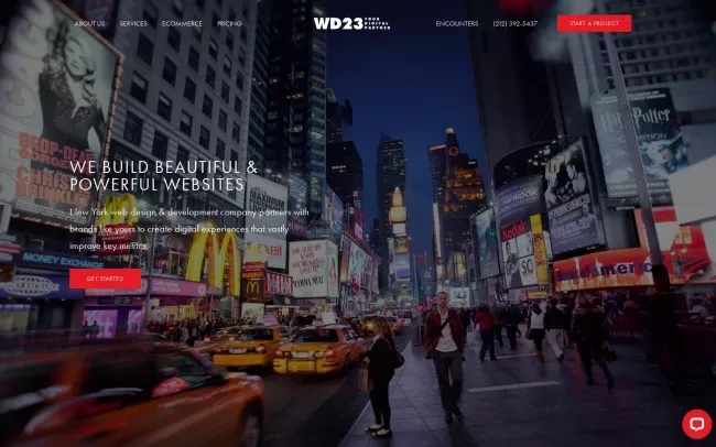 Screenshot of the WEB DESIGNER 23 // BROOKLYN Website