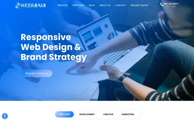 Screenshot of the Web Miami Website