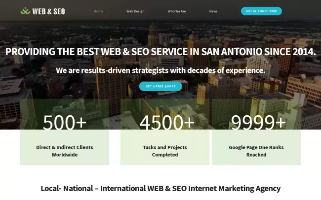 Screenshot of the Web & SEO Website