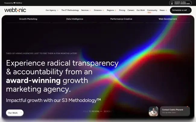 Screenshot of the Web Tonic Website