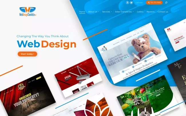 Screenshot of the Web Design Charlotte Website