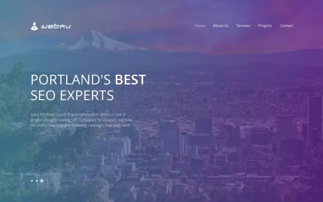Screenshot of the Webfu Website