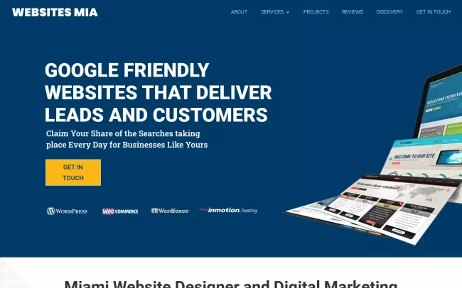 Screenshot of the Websites MIA Website