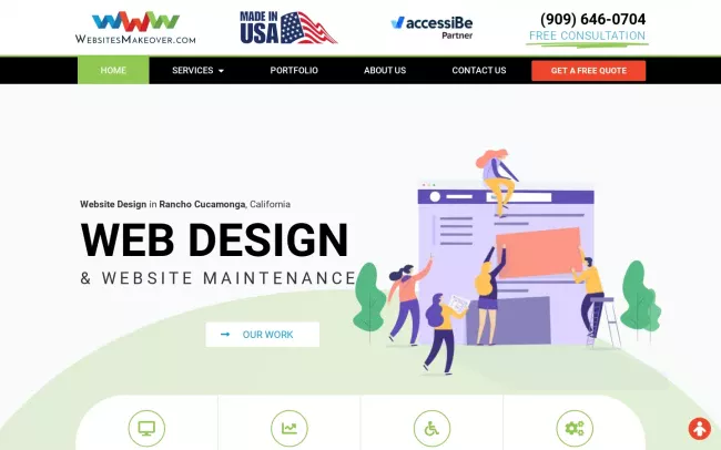 Screenshot of the Websites Makeover Website