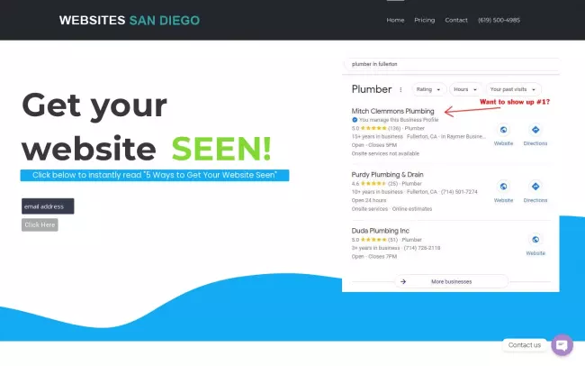 Screenshot of the Websites San Diego Website