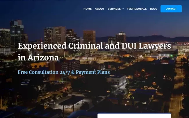 Screenshot of the The Weingart Firm Website